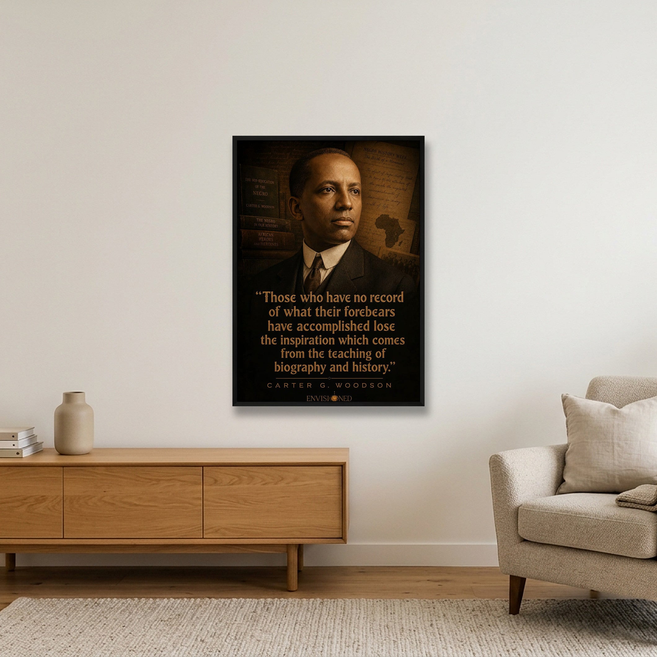Carter_G_Woodson_Legacy_speaks — 70×100cm, 28×39" Black Frame