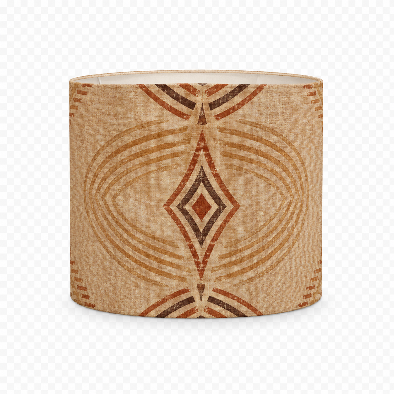 Zebra Rhythm Terracotta Junction — Drum Lamp Shade