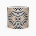 Zebra Rhythm Indigo Weave — Drum Lamp Shade
