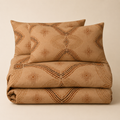 Zebra Rhythm Terracotta Junction — Duvet Cover