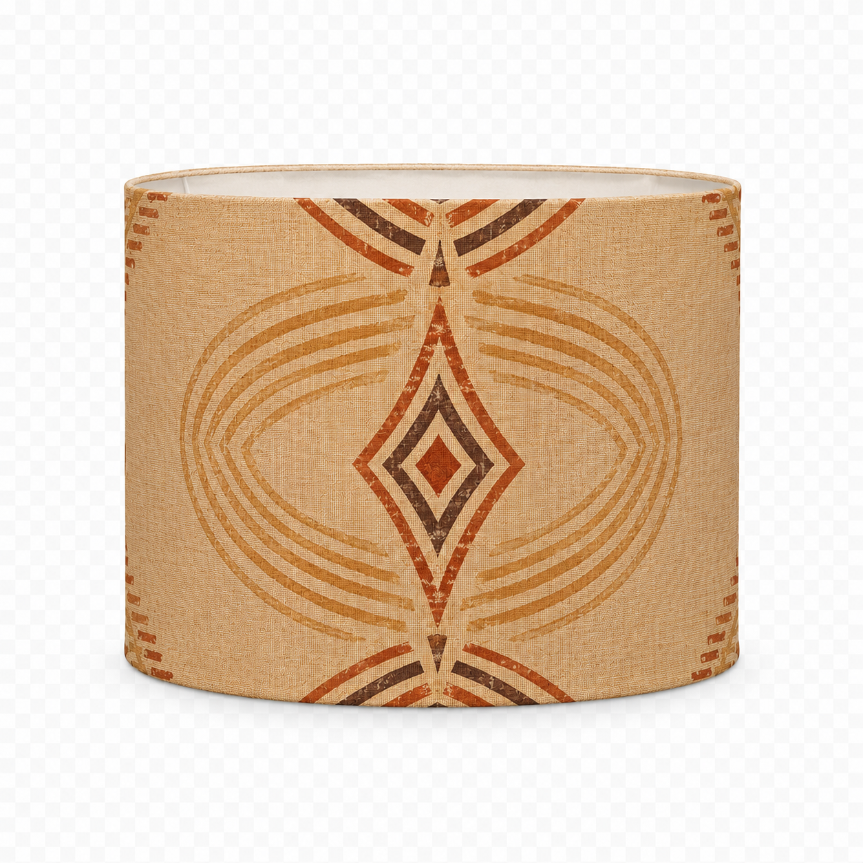 Zebra Rhythm Terracotta Junction — Drum Lamp Shade