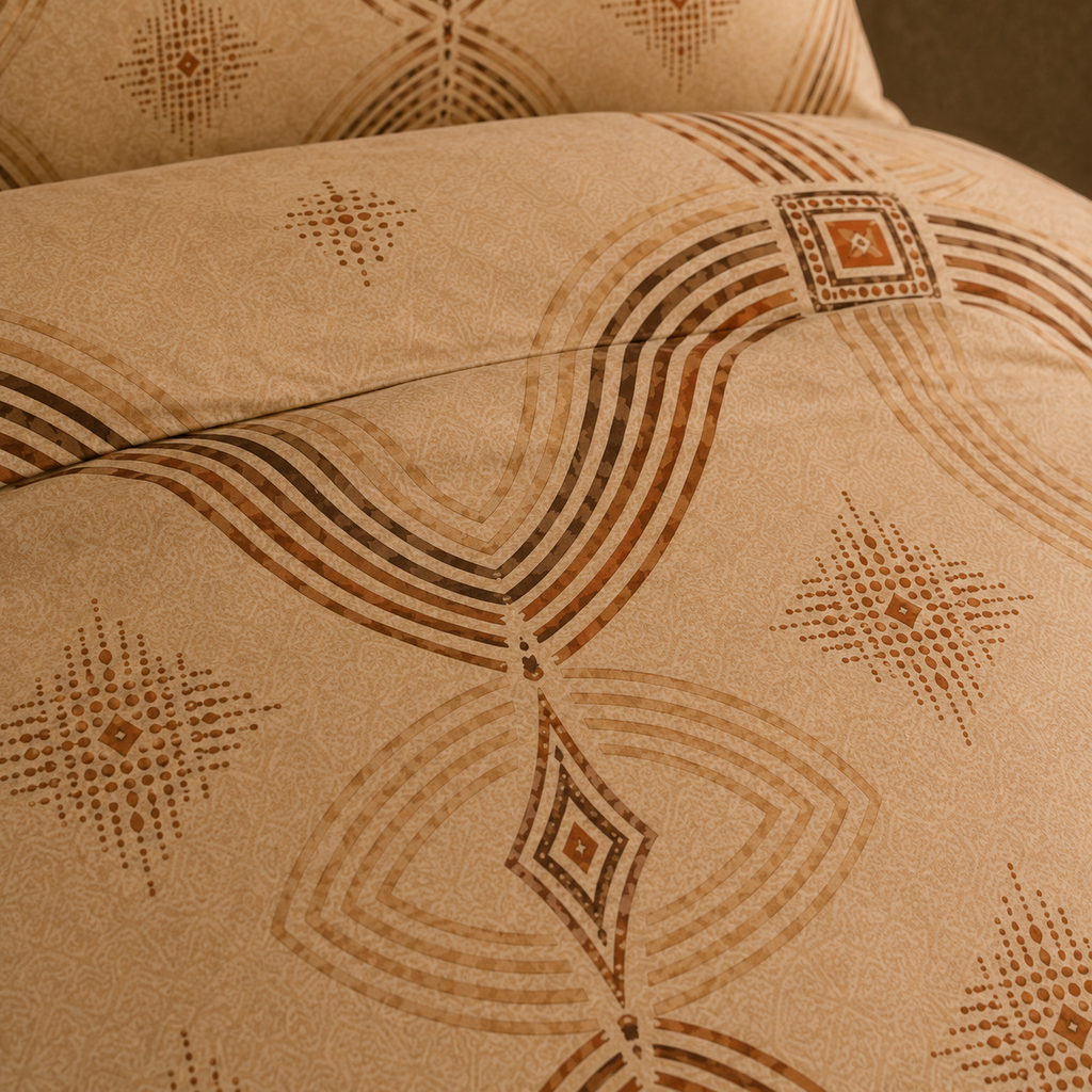 Zebra Rhythm Terracotta Junction — Duvet Cover