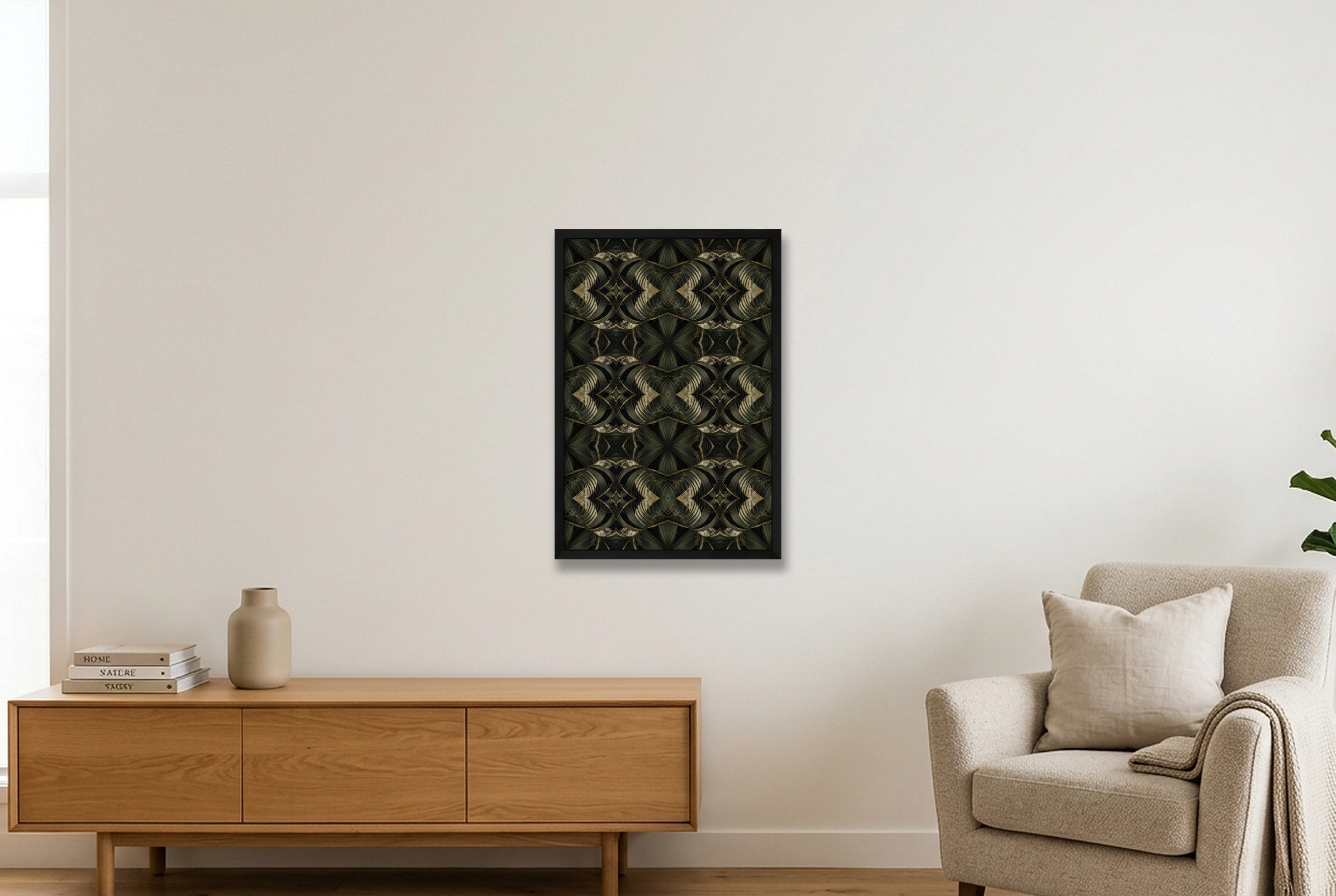 Palm_Shadow Botanical_Archive — 40×60cm, 16×24" Black Frame