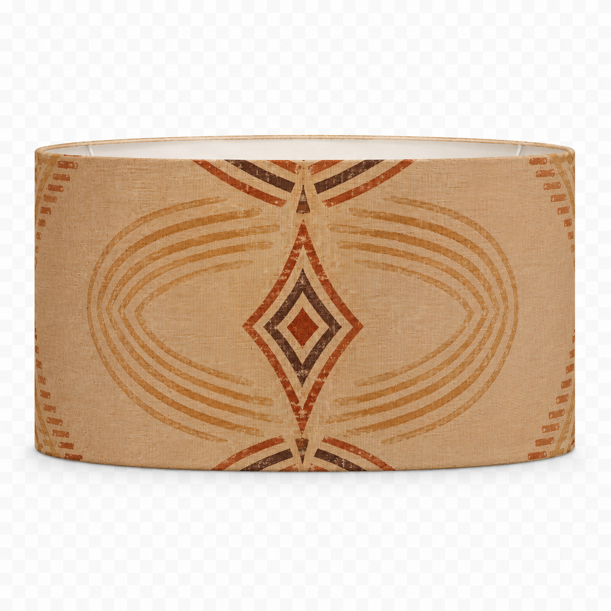 Zebra Rhythm Terracotta Junction — Drum Lamp Shade