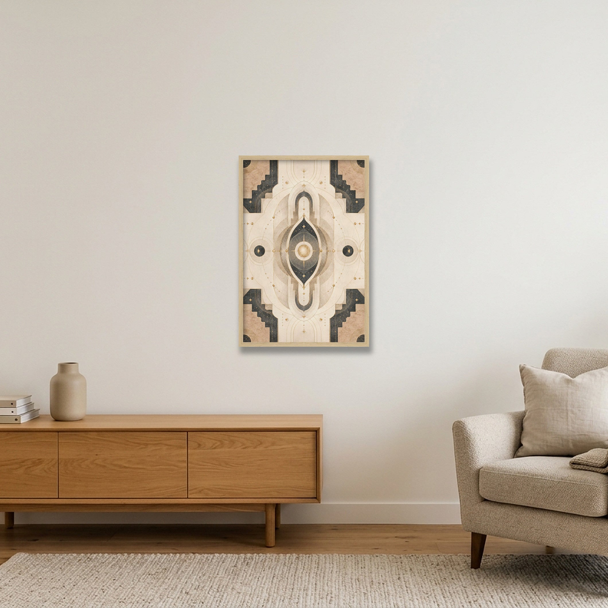 Aura Gate Sacred Atmosphere — 40×60cm, 16×24" Oak Frame