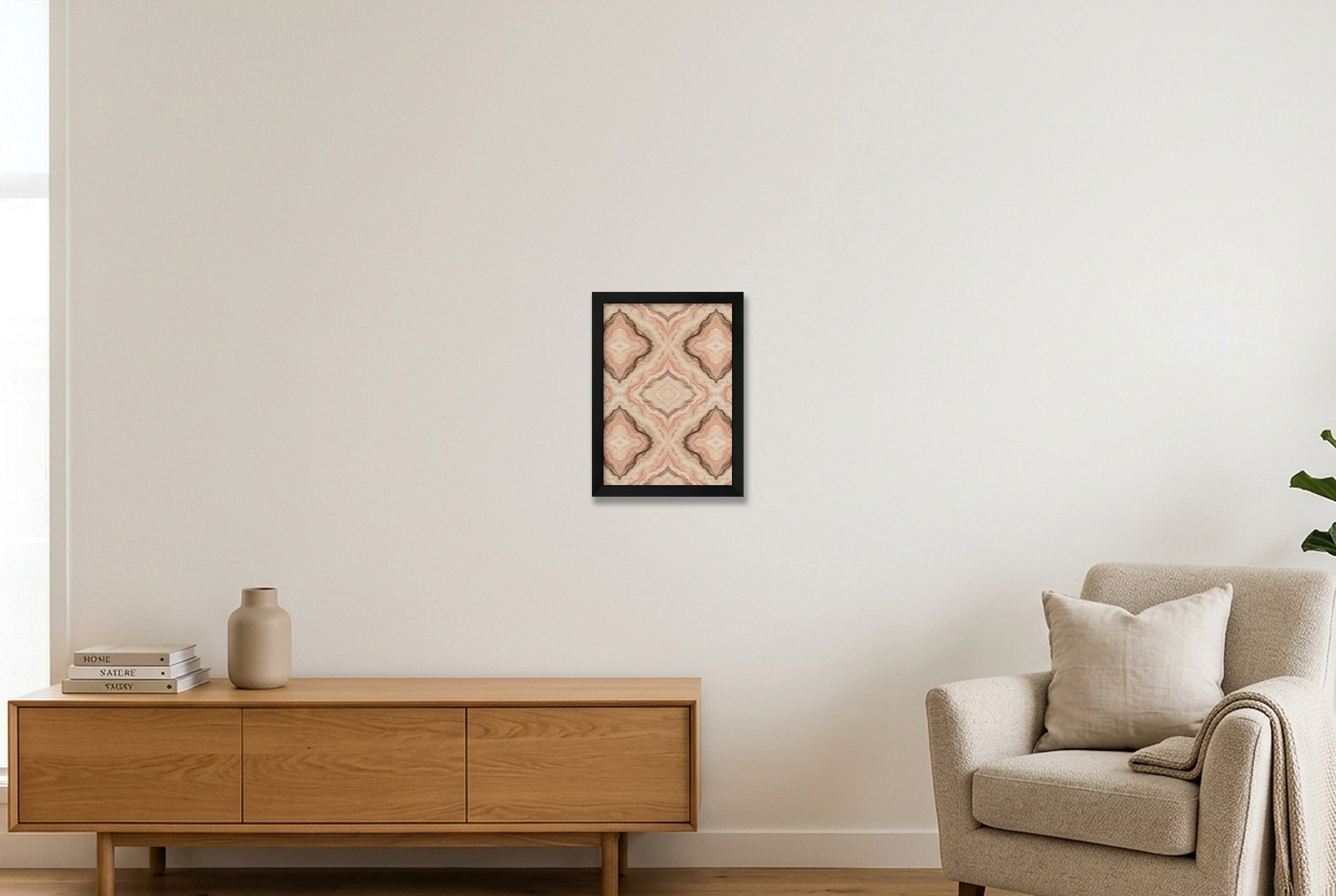 Canyon Marble Water and Mineral — A4 (21×30cm, 8×12") Black Frame