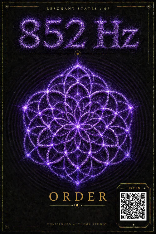 852 Hz Resonant States Frequency Cymatic Fine Art Print