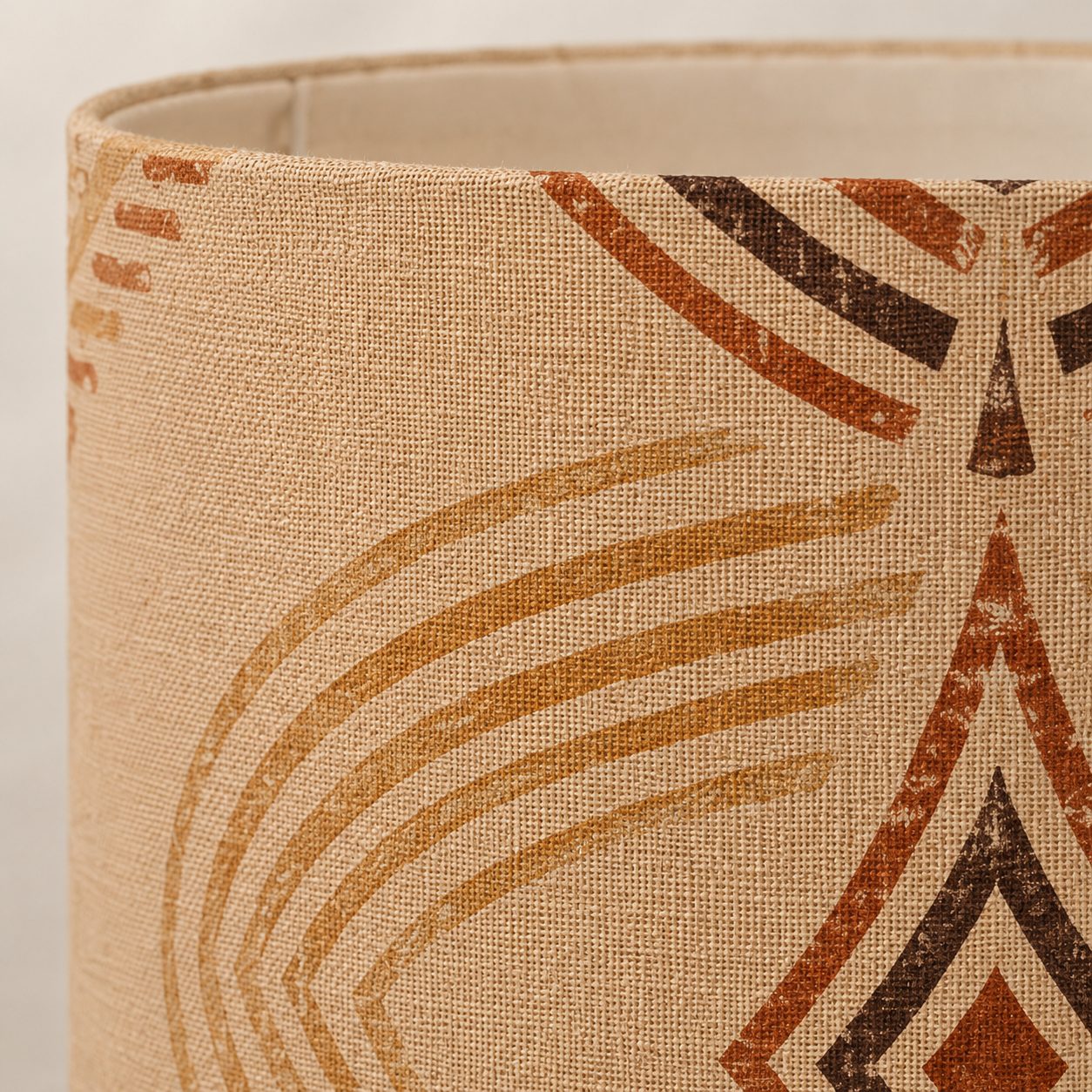 Zebra Rhythm Terracotta Junction — Drum Lamp Shade