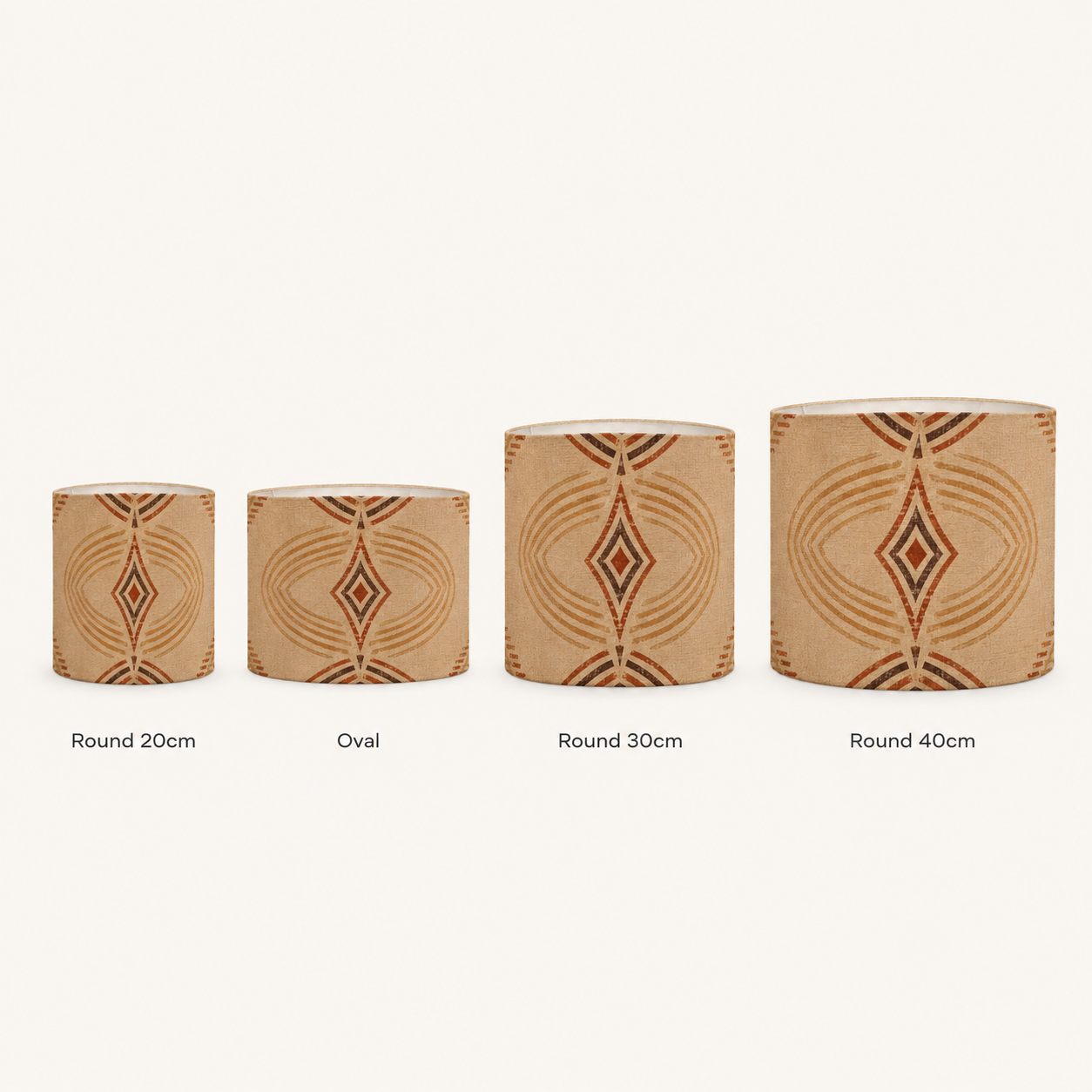 Zebra Rhythm Terracotta Junction — Drum Lamp Shade