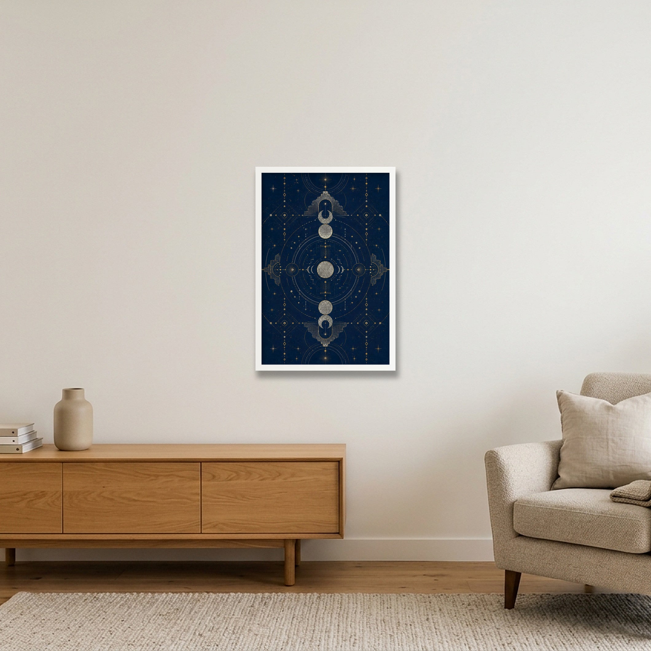 Moon Temple Sacred Atmosphere — 40×60cm, 16×24" White Frame