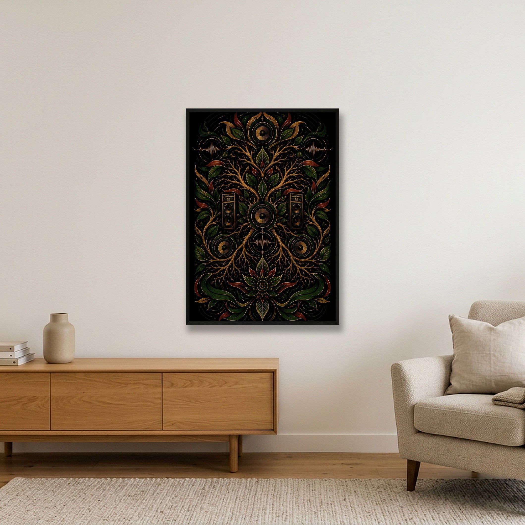 Roots Frequency Roots Livity — 70×100cm, 28×39" Black Frame