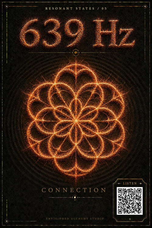 639 Hz Resonant States Frequency Cymatic Fine Art Print