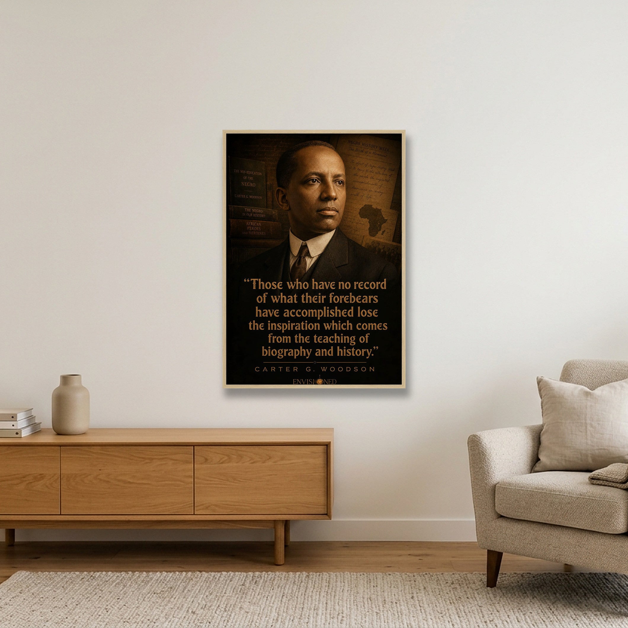Carter_G_Woodson_Legacy_speaks — 70×100cm, 28×39" Oak Frame