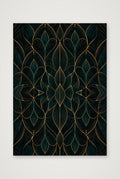 Teal Gold Lotus Botanical Archive — A4 (21×30cm, 8×12") Print only