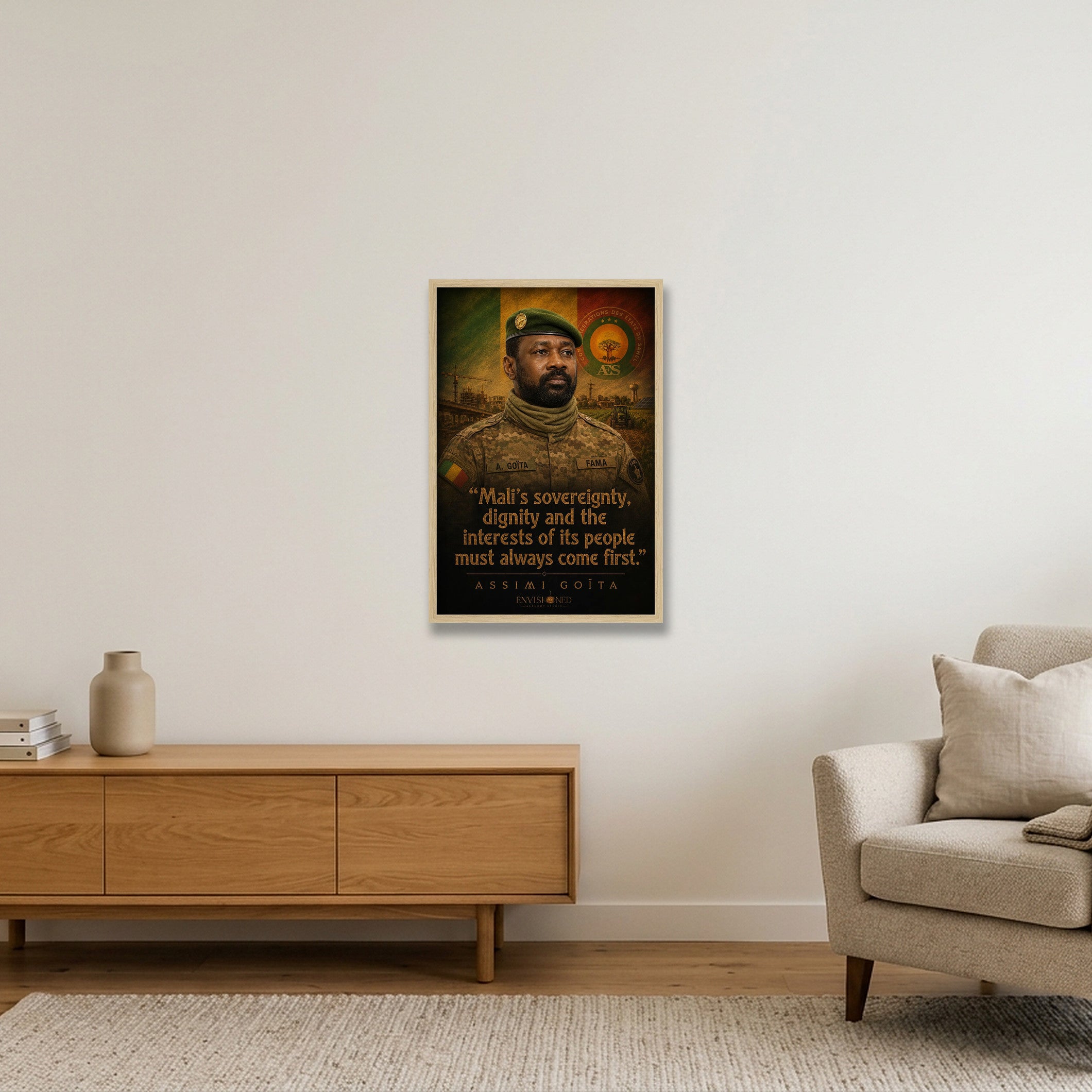 Assimi_Goita_Legacy_speaks — 40×60cm, 16×24" Oak Frame