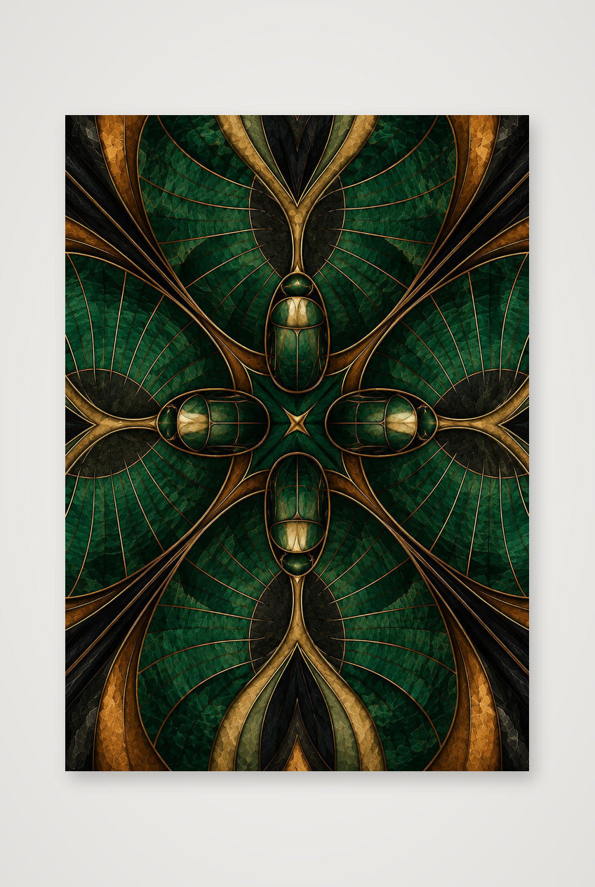 Scarab Shell Animal Signal — A4 (21×30cm, 8×12") Print only
