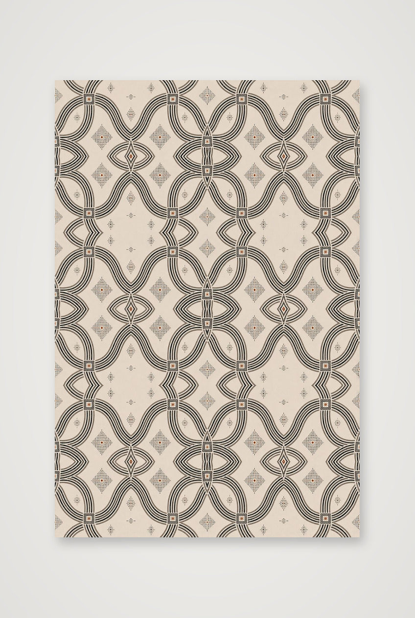 Zebra Rhythm Monochrome Loom — 40×60cm, 16×24" Print only