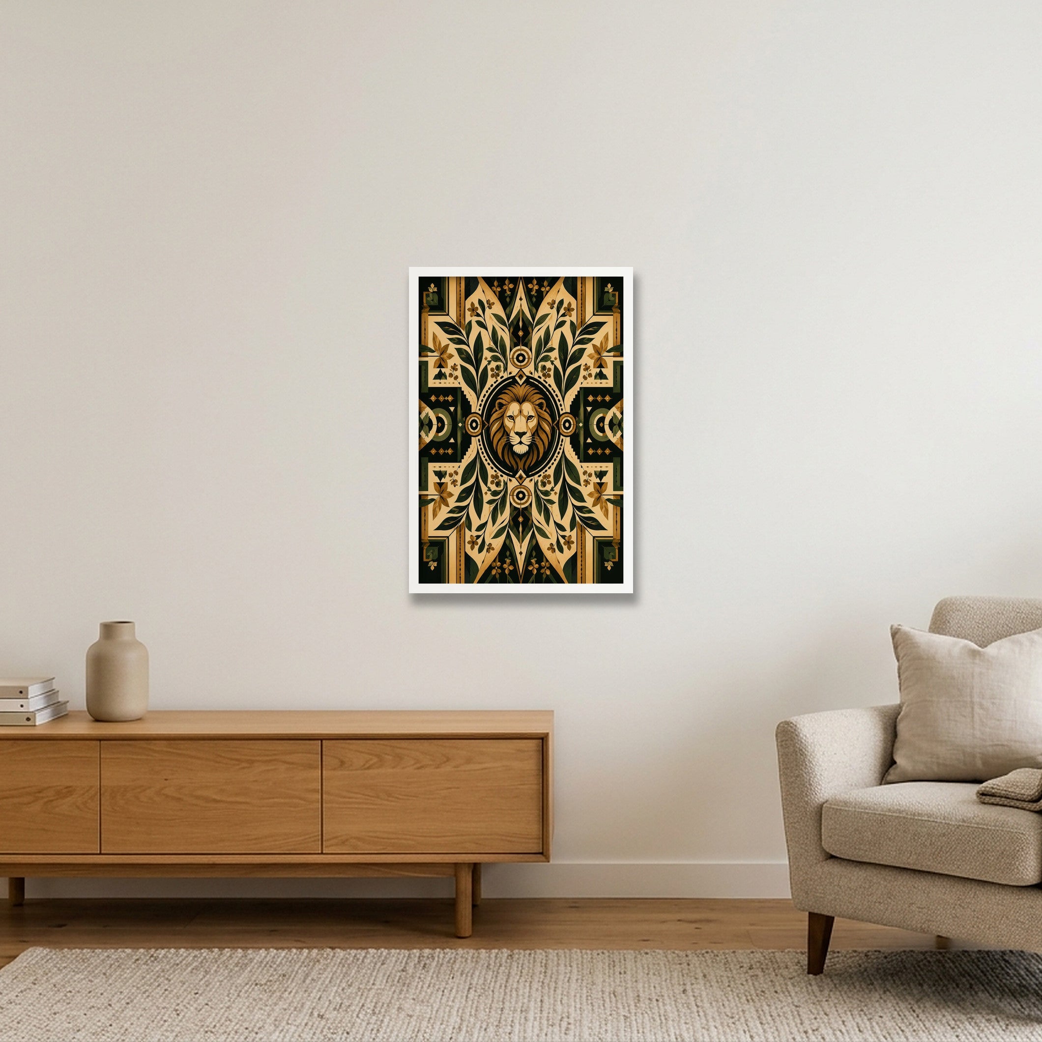 Lions Path Roots Livity — 40×60cm, 16×24" White Frame