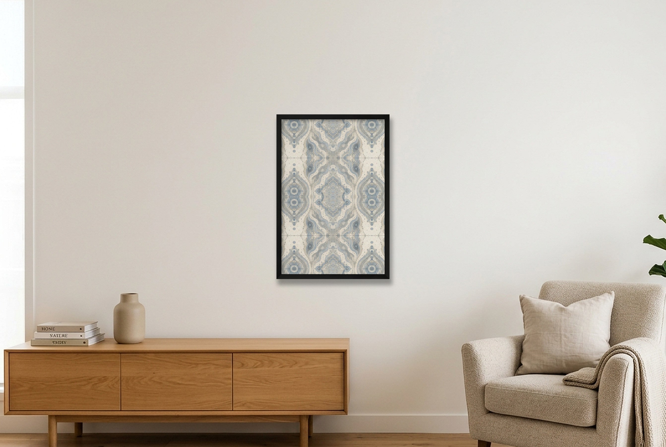 Cool Mist Marble Water and Mineral — 40×60cm, 16×24" Black Frame