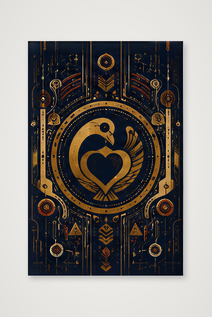 Sankofa Heart Symbol Afro Future Archive — 30×45cm, 12×18" Print only