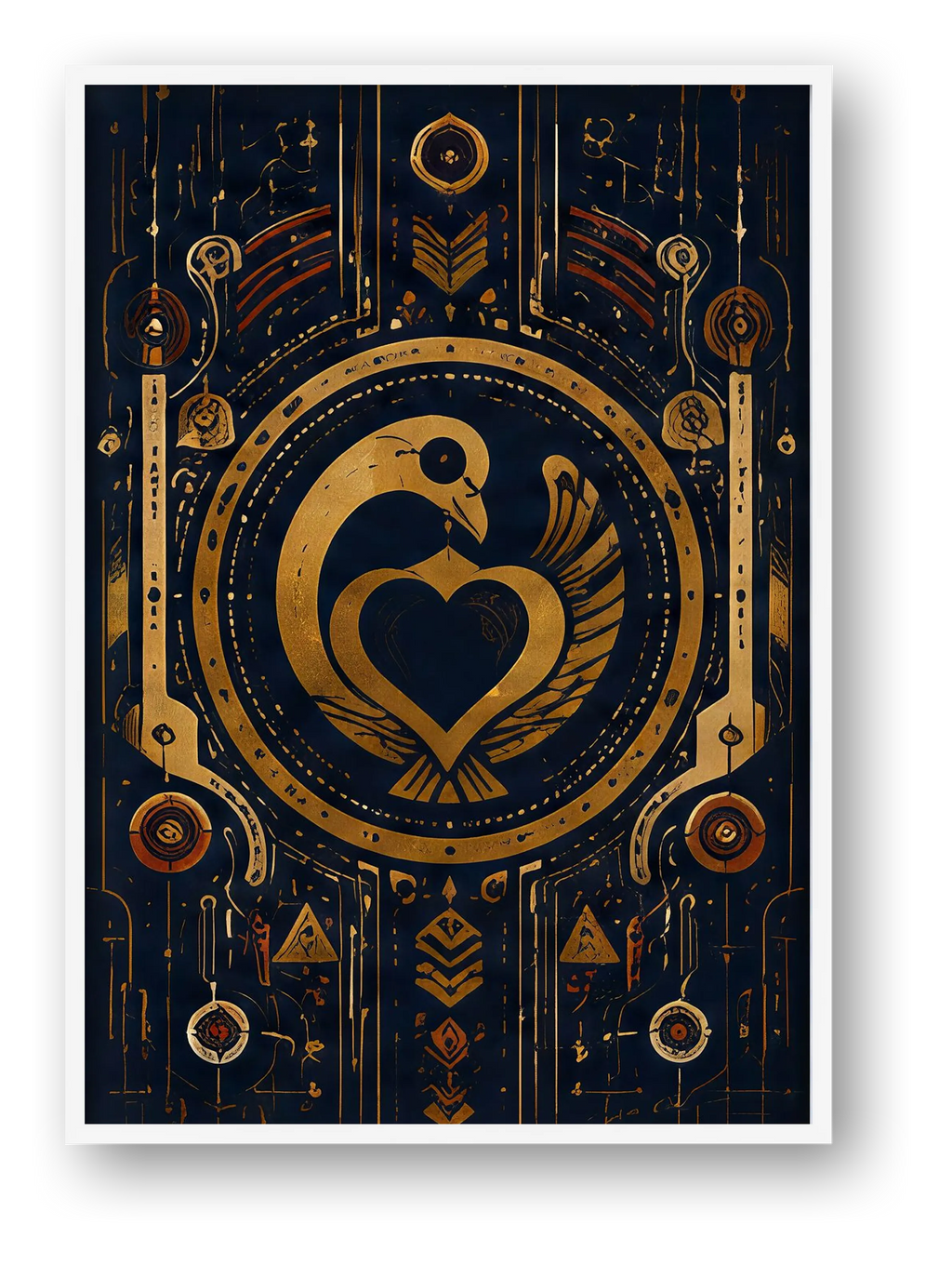 Sankofa Heart Symbol Afro Future Archive — framed