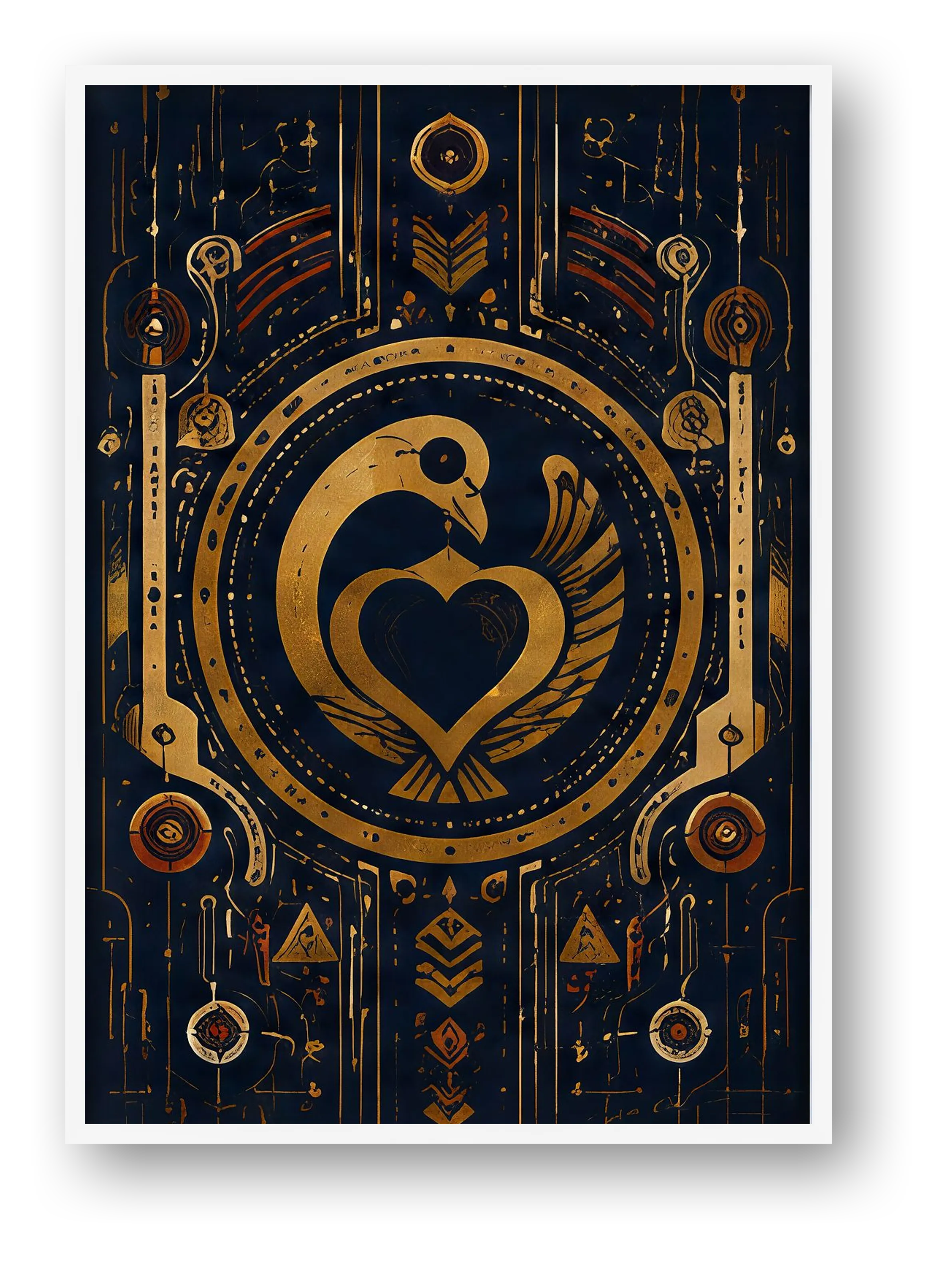 Sankofa Heart Symbol Afro Future Archive — framed