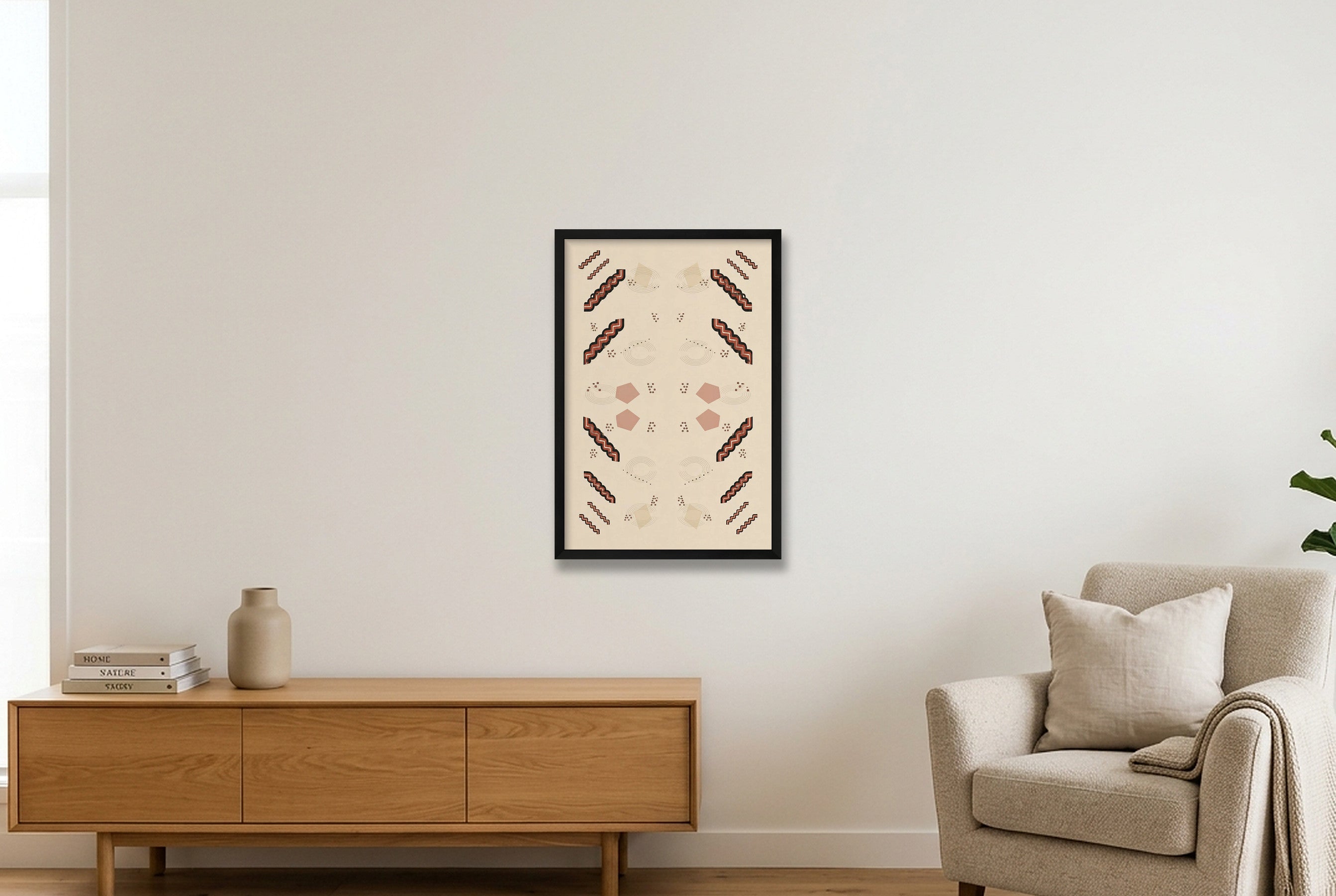 Sankofa Steps Earthline — 40×60cm, 16×24" Black Frame