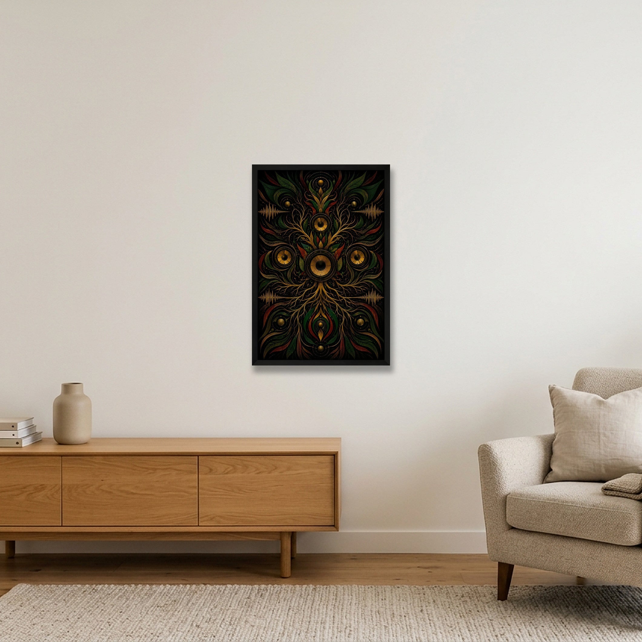 Dub Echo Roots Livity — 40×60cm, 16×24" Black Frame