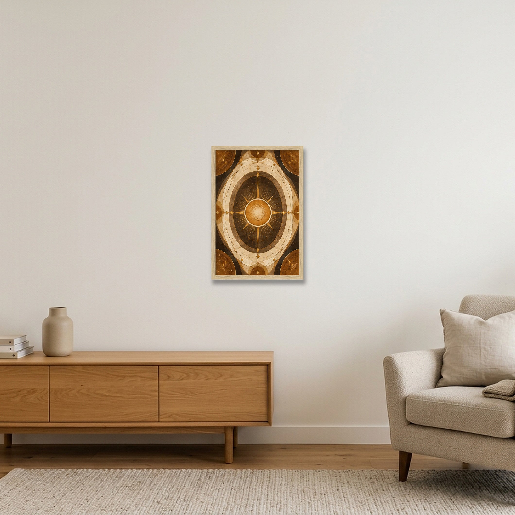 Solar Halo Sacred Atmosphere — 30×45cm, 12×18" Oak Frame