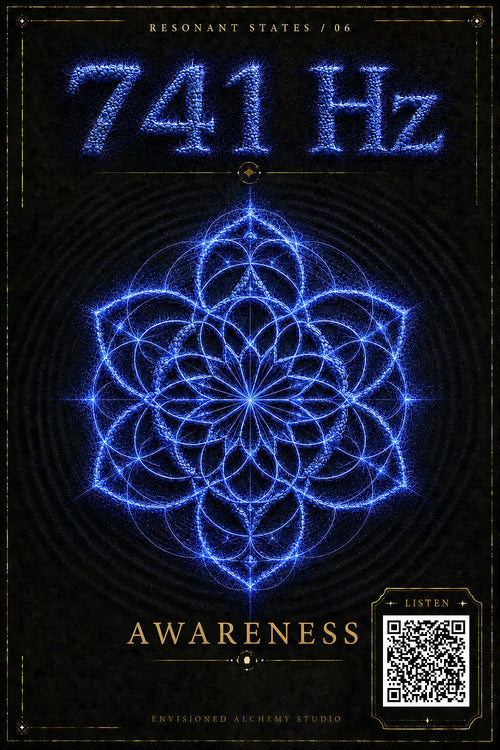 741 Hz Resonant States Frequency Cymatic Fine Art Print