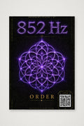 852 Hz Resonant States Frequency Cymatic Fine Art Print — A4 (21×30cm, 8×12") Print only
