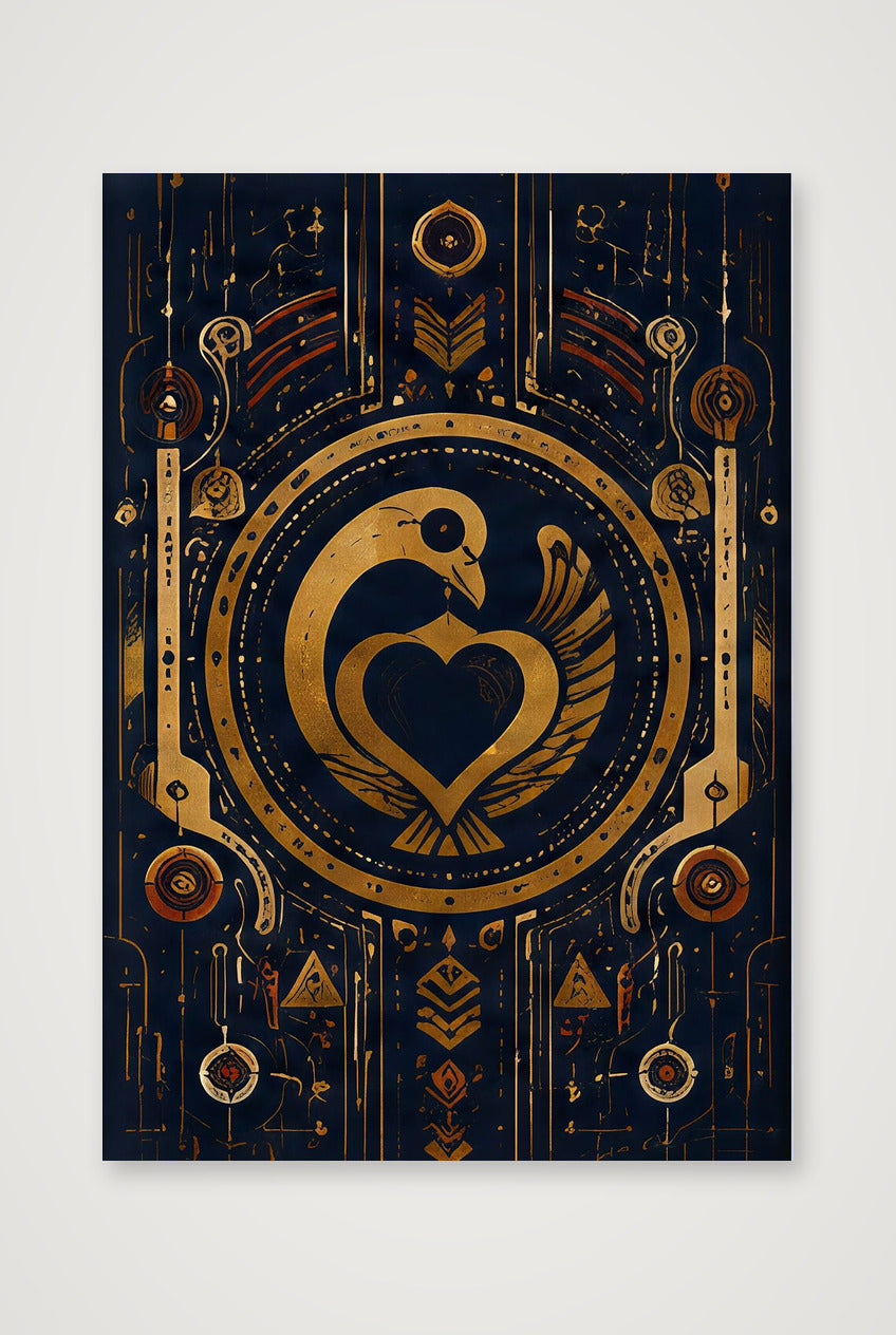 Sankofa Heart Symbol Afro Future Archive — 70×100cm, 28×39" Print only