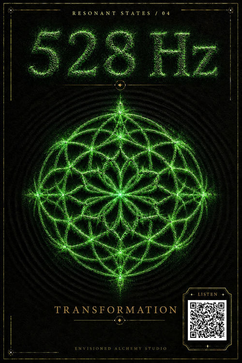 528 Hz Resonant States Frequency Cymatic Fine Art Print