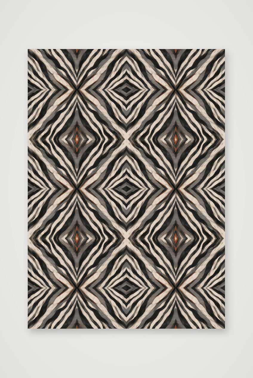 Zebra Stripes Animal Signal — A4 (21×30cm, 8×12") Print only