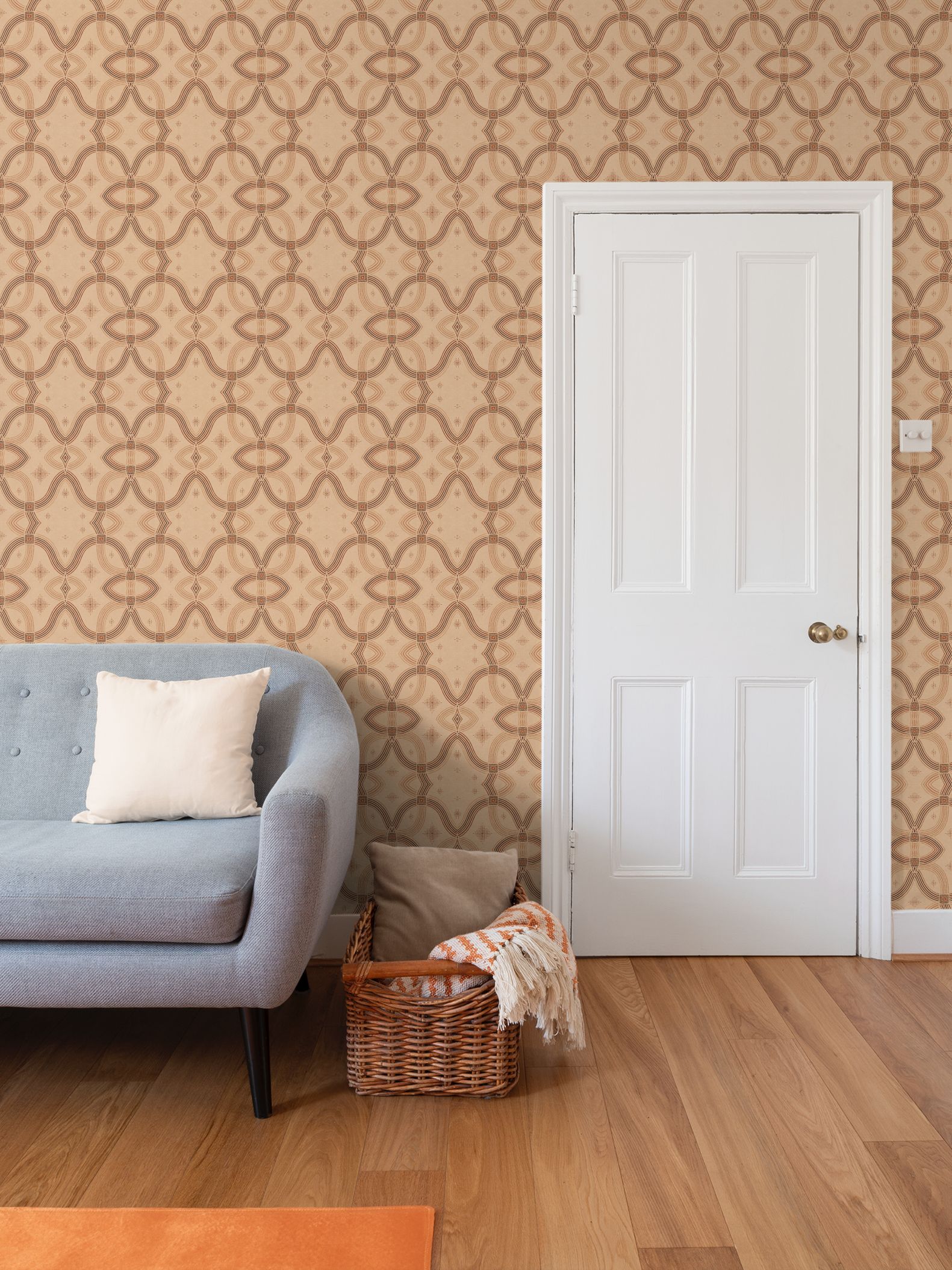 Zebra Rhythm – Terracotta Junction – Wallpaper