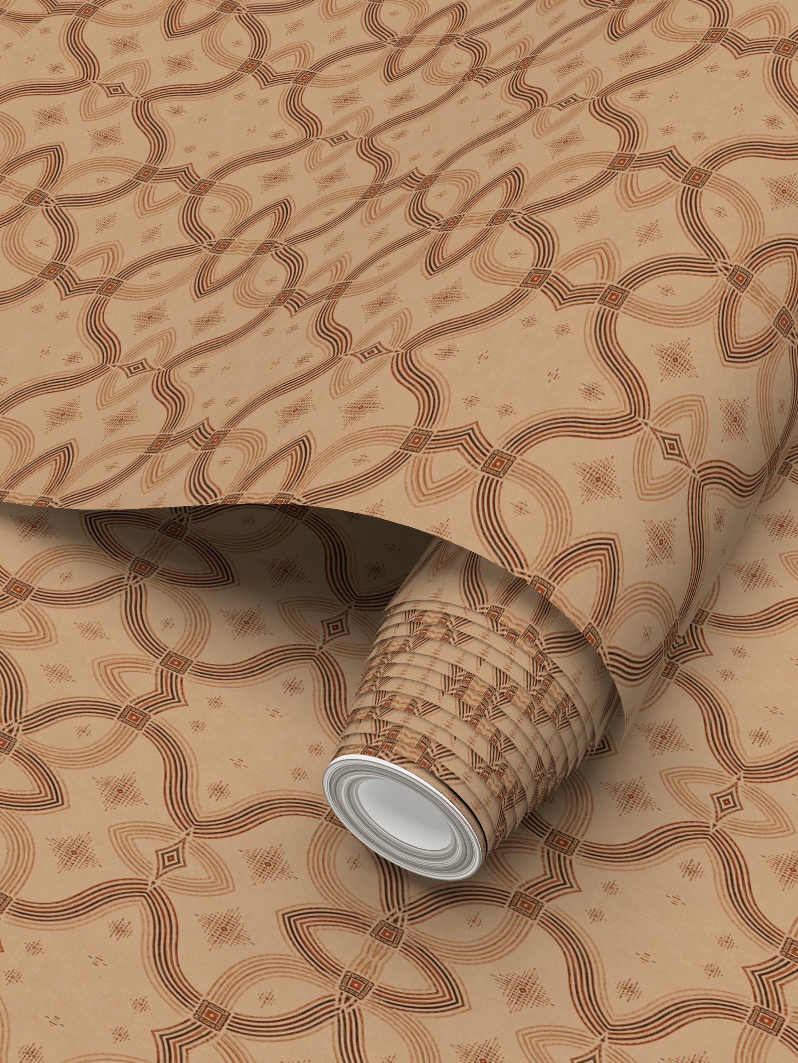 Zebra Rhythm – Terracotta Junction – Wallpaper