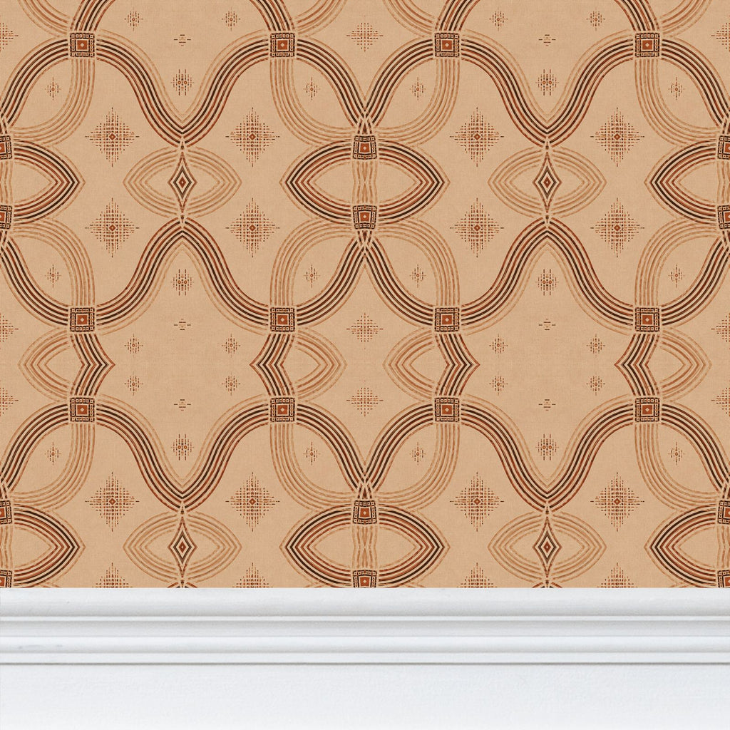 Zebra Rhythm – Terracotta Junction – Wallpaper