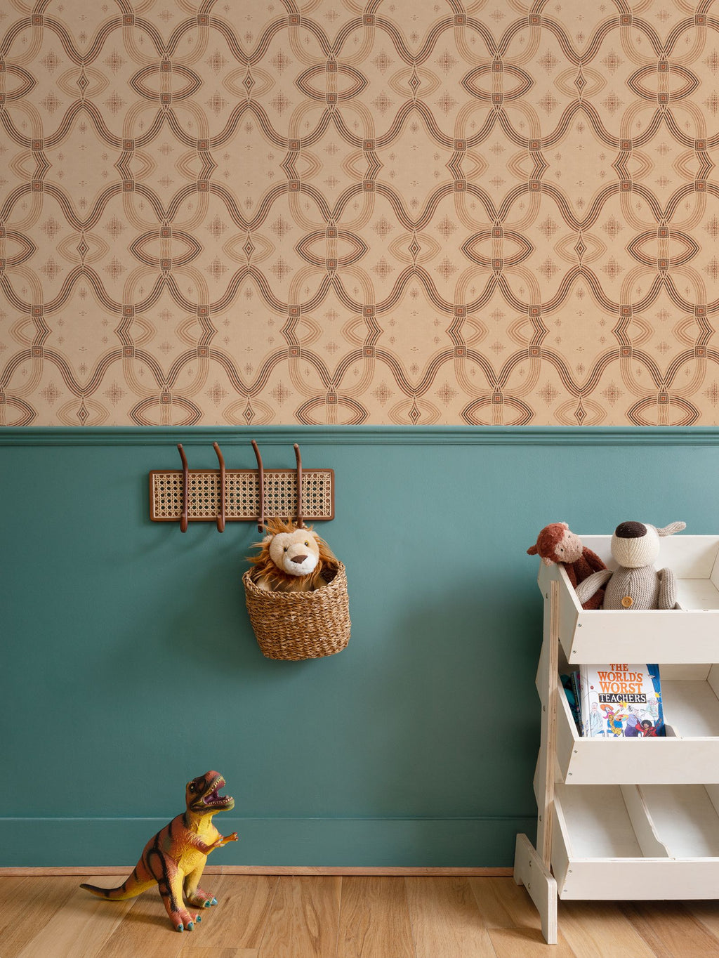 Zebra Rhythm – Terracotta Junction – Wallpaper