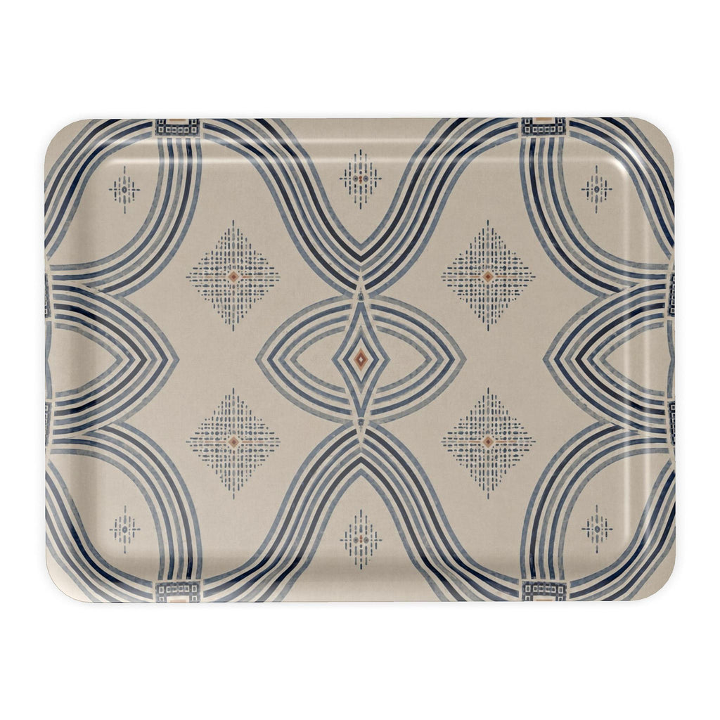 Zebra Rhythm – Indigo Weave – Serving Tray