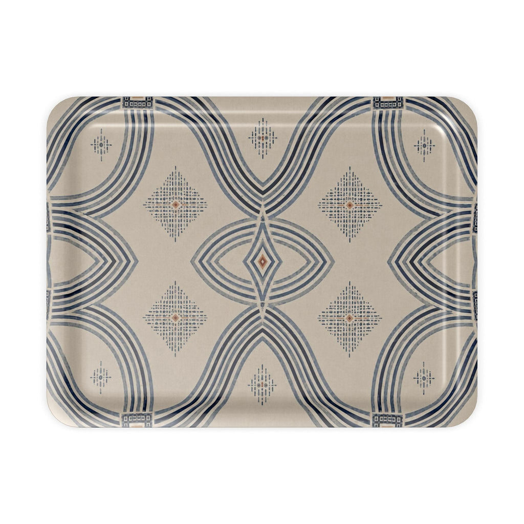 Zebra Rhythm – Indigo Weave – Serving Tray