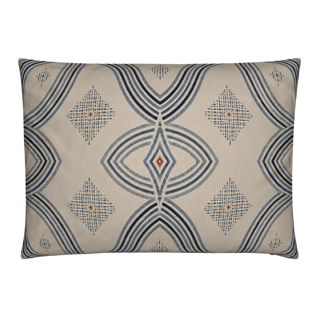 Zebra Rhythm – Indigo Weave – Velvet Cushion