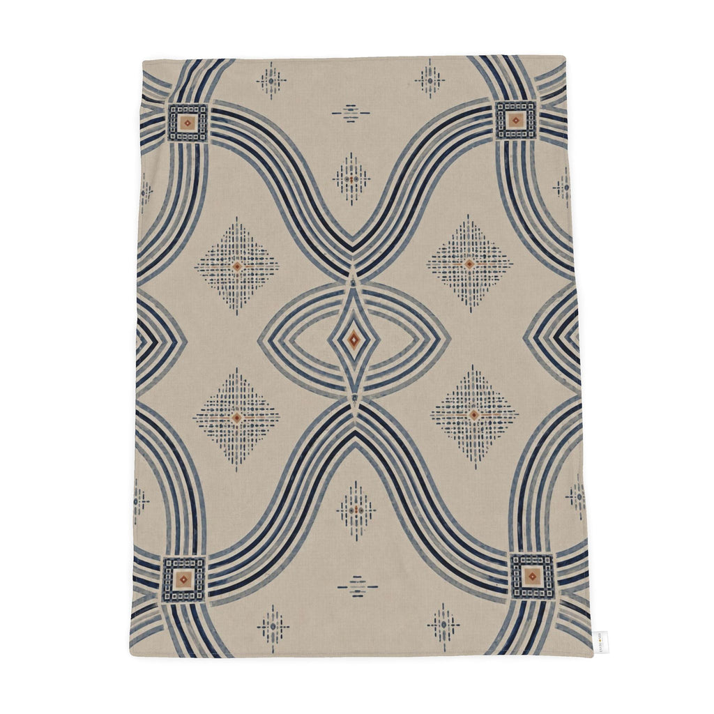 Zebra Rhythm – Indigo Weave – Cotton Throw