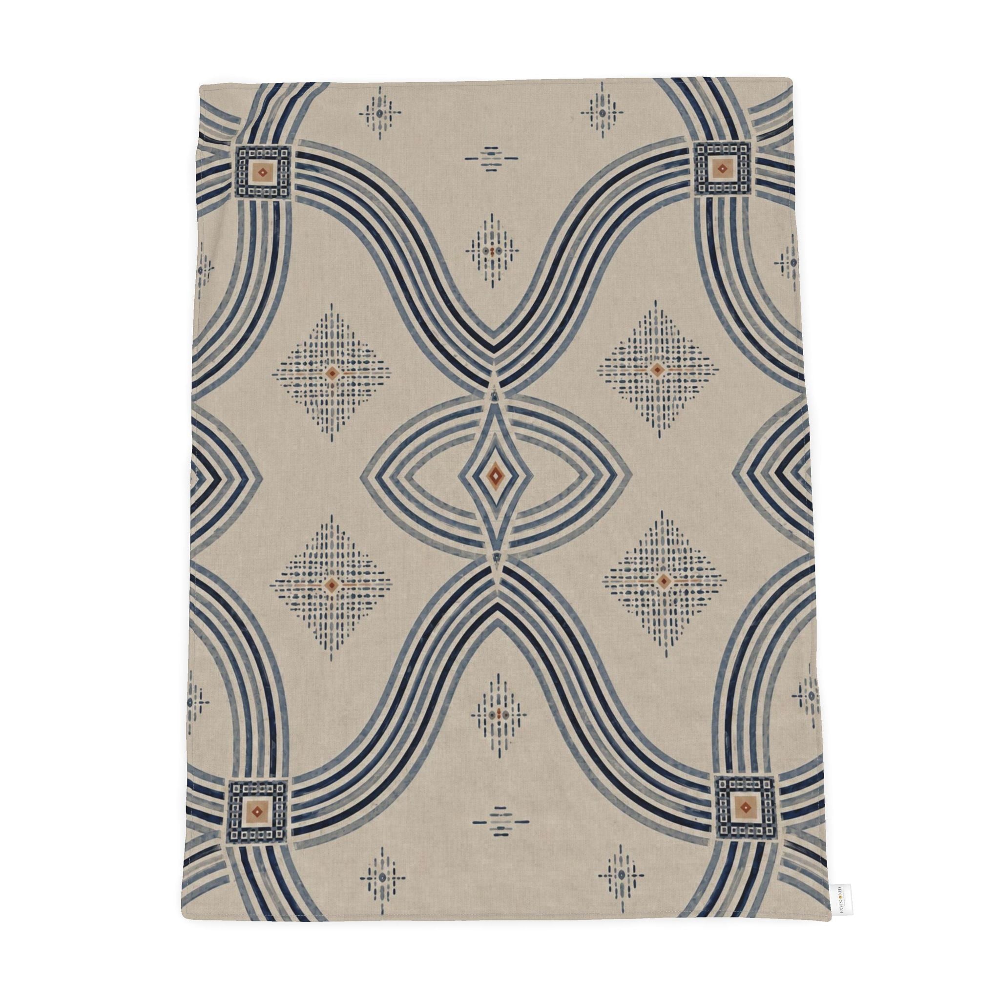Zebra Rhythm – Indigo Weave – Cotton Throw