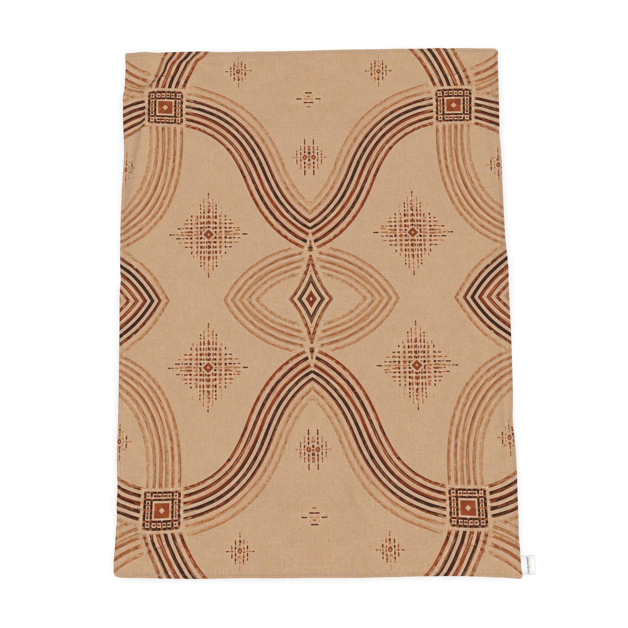 Zebra Rhythm Terracotta Junction — Luxury Cotton Throw