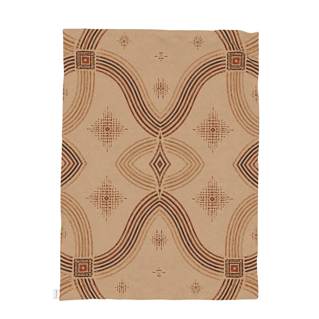 Zebra Rhythm Terracotta Junction — Luxury Cotton Throw
