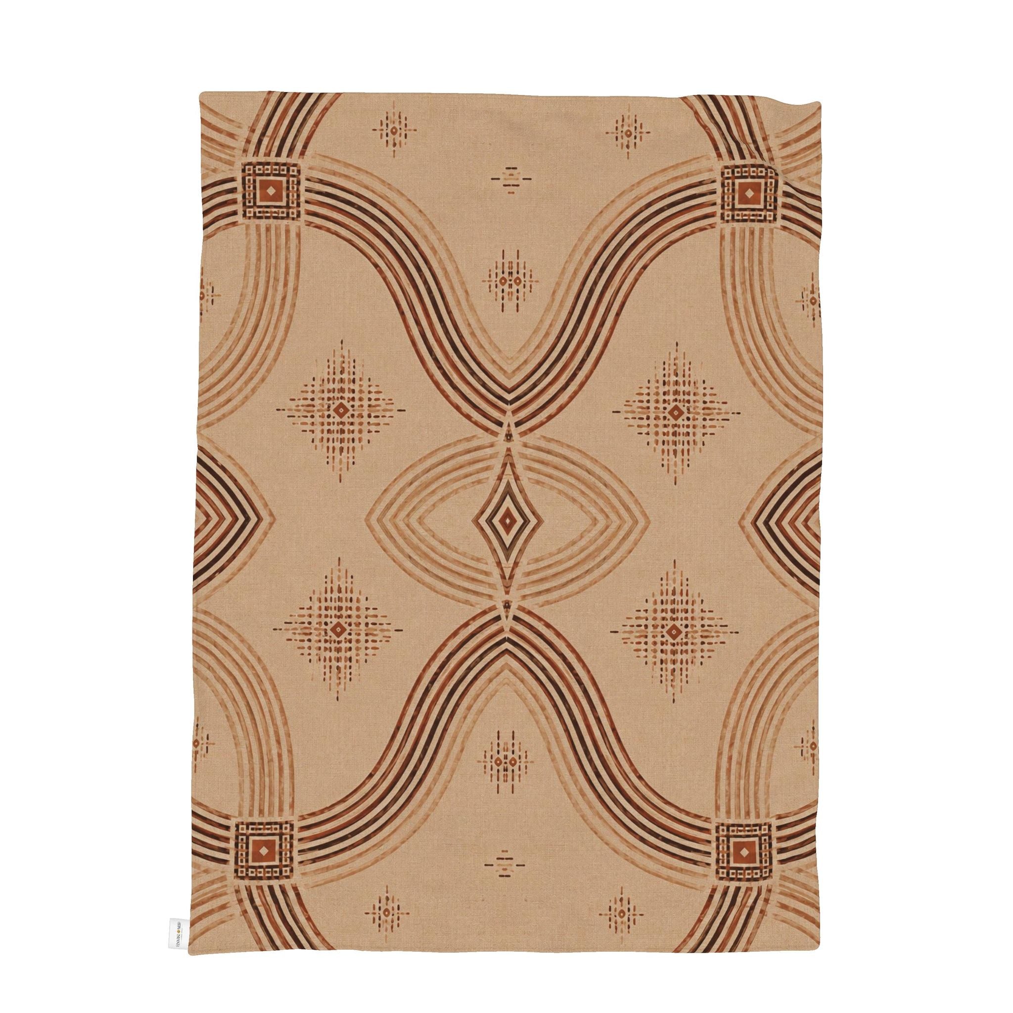 Zebra Rhythm Terracotta Junction — Luxury Cotton Throw