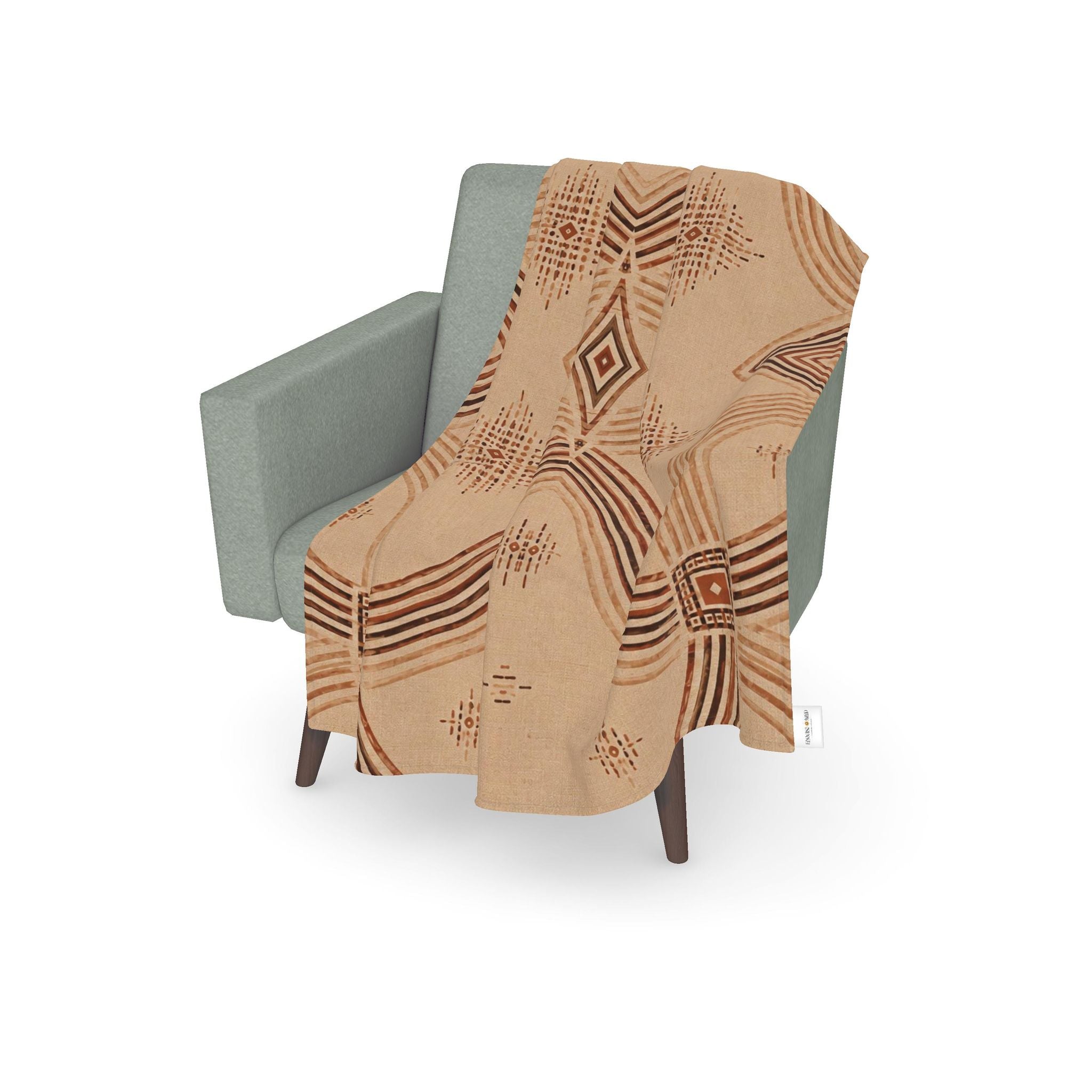 Zebra Rhythm Terracotta Junction — Luxury Cotton Throw