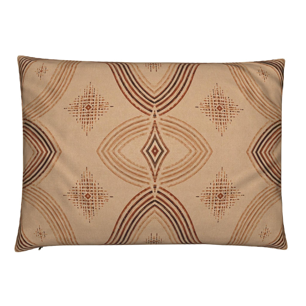 Zebra Rhythm – Terracotta Junction – Velvet Cushion