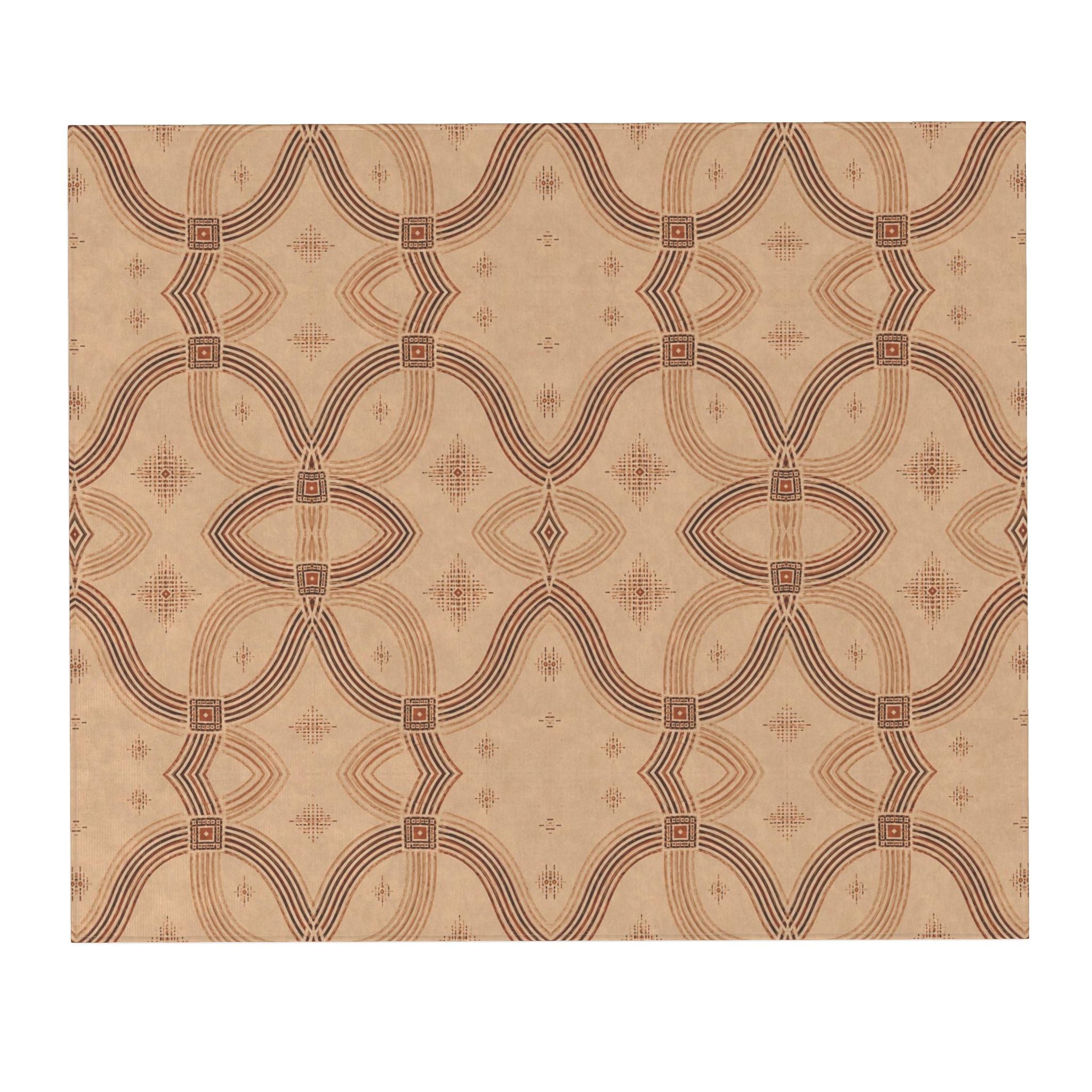Zebra Rhythm – Terracotta Junction – Marbled Velvet Rug
