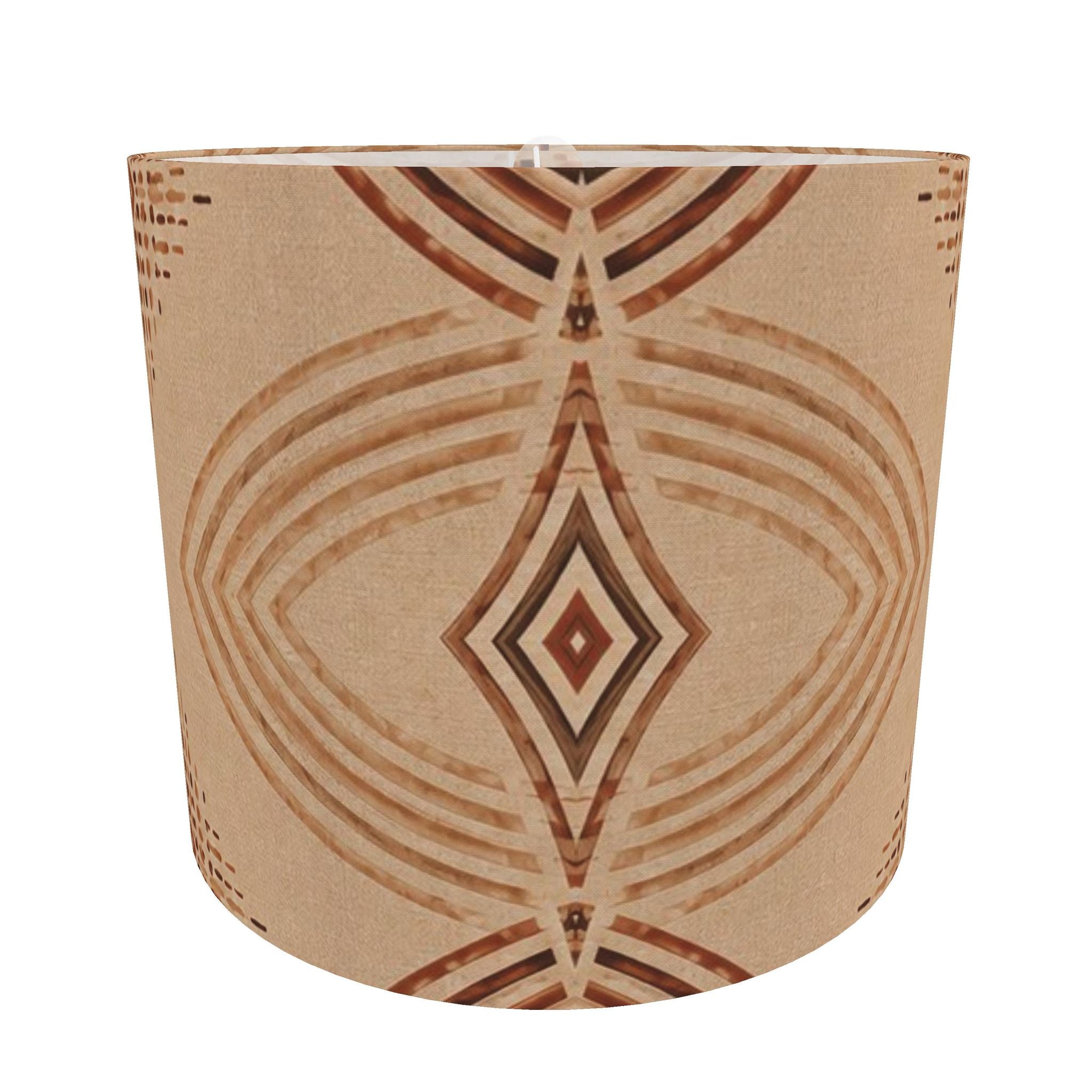 Zebra Rhythm Terracotta Junction — Drum Lamp Shade